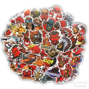 100 pieces Red Devils DIY Colour Random Sticker Bomb Decals