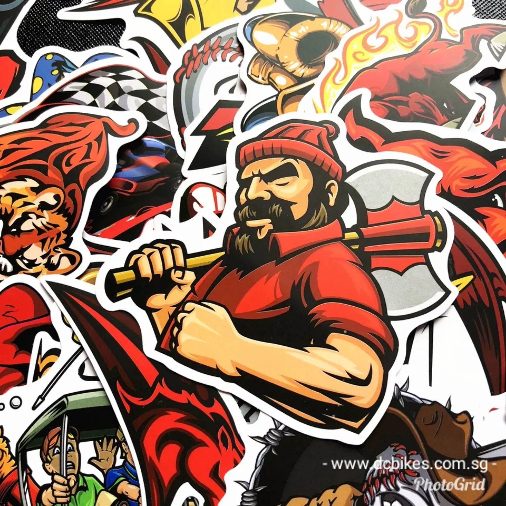 100 pieces Red Devils DIY Colour Random Sticker Bomb Decals