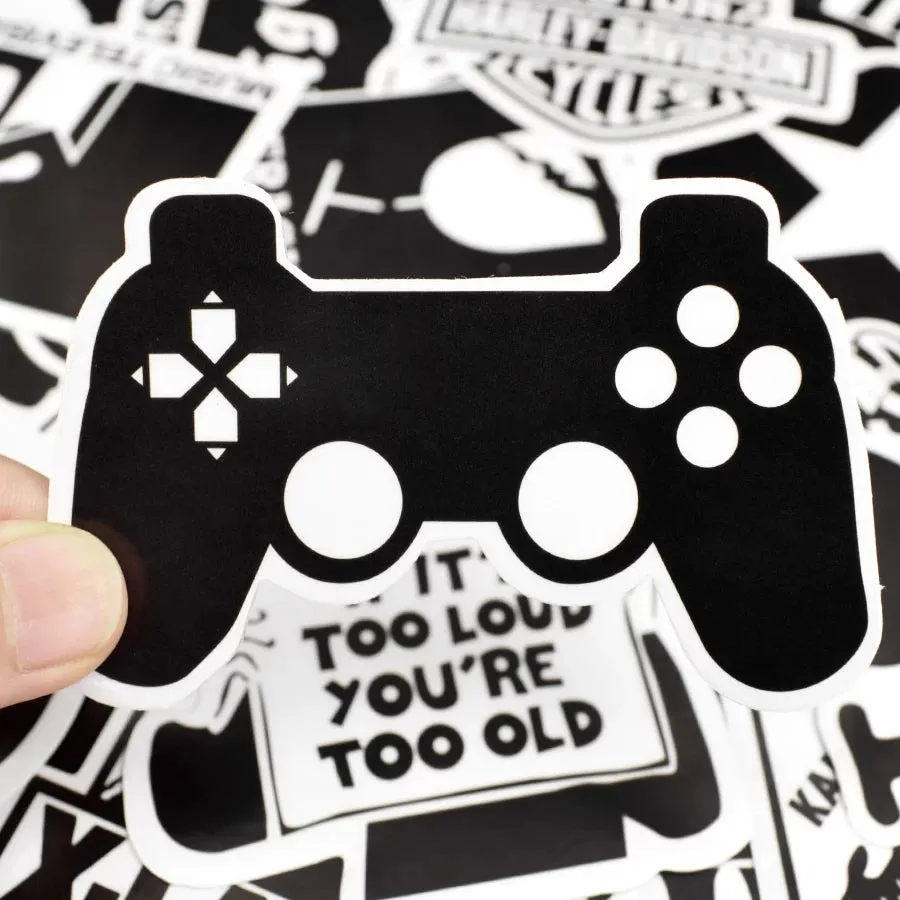 100 pieces Transparent Graffiti DIY Black and White Random Sticker Bomb Decals