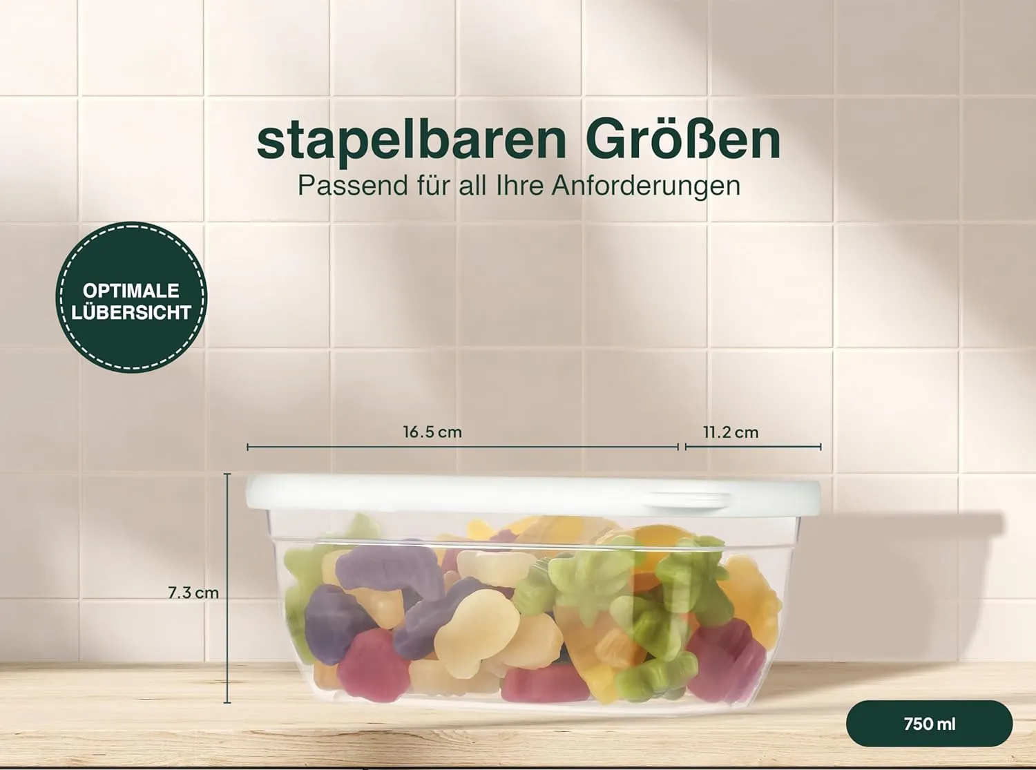 12x750 - Vorratsdosen mit Deckel