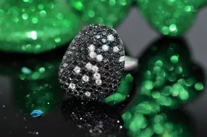 14K Abstract Black And White Diamond Fashion Ring