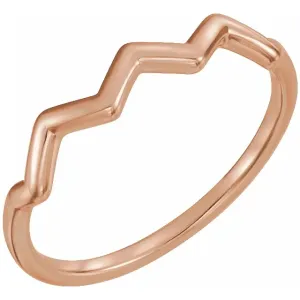 14K Rose Stackable Ring