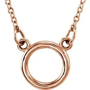 14K Rose Tiny Posh® Circle 16-18" Necklace
