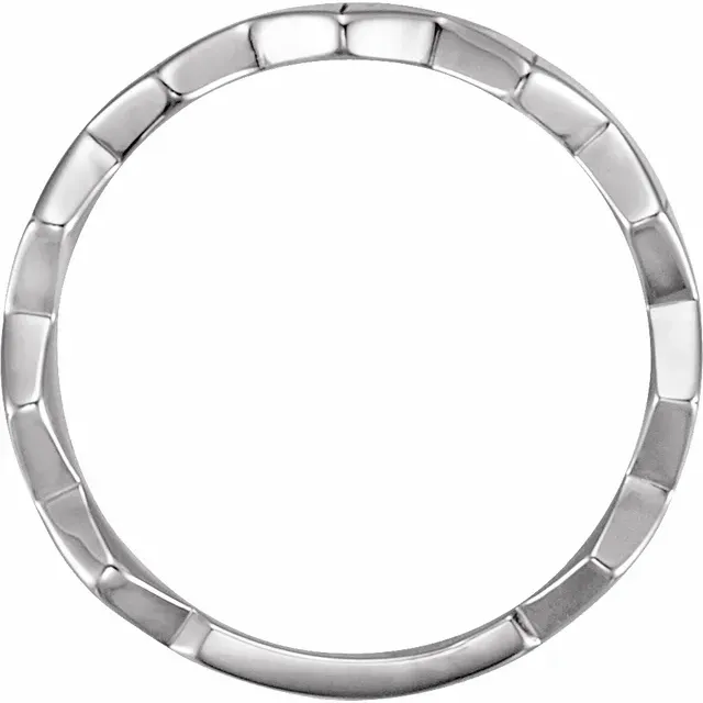 14K White Geometric Ring