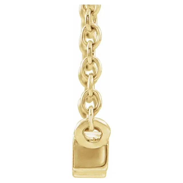 14K Yellow 1/8 CTW Diamond Bar 18" Necklace