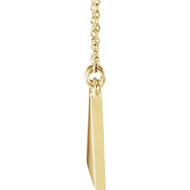 14K Yellow "V" 16-18" Necklace