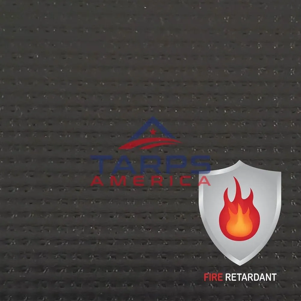 18 oz Fire Retardant Heavy Duty Black Vinyl Coated Polyester Roll by AtlasShield®