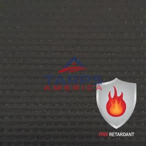 18 oz Fire Retardant Heavy Duty Black Vinyl Coated Polyester Roll by AtlasShield®