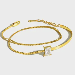 18k Gold Plated Zirconia Bracelet