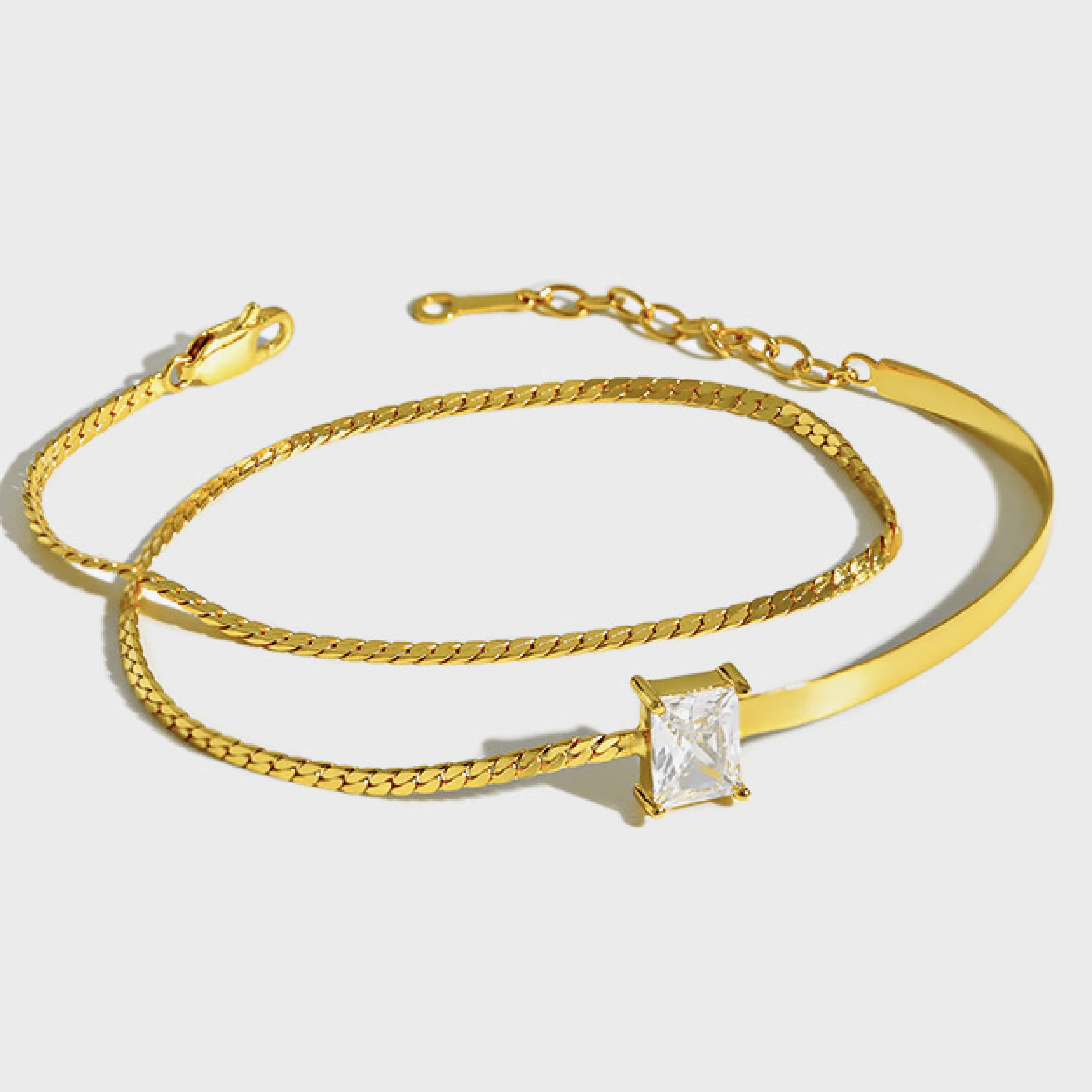 18k Gold Plated Zirconia Bracelet