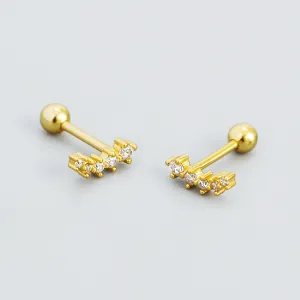 18k Gold Plated Zirconia Earrings