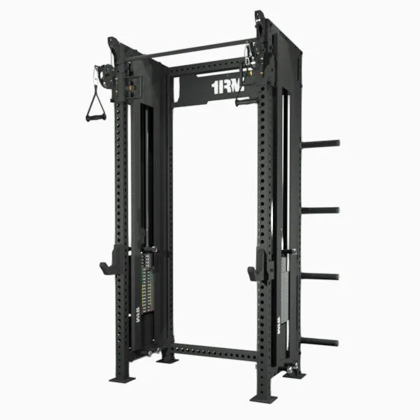 1RM Ebony Functional Trainer Rack with Plate Storage