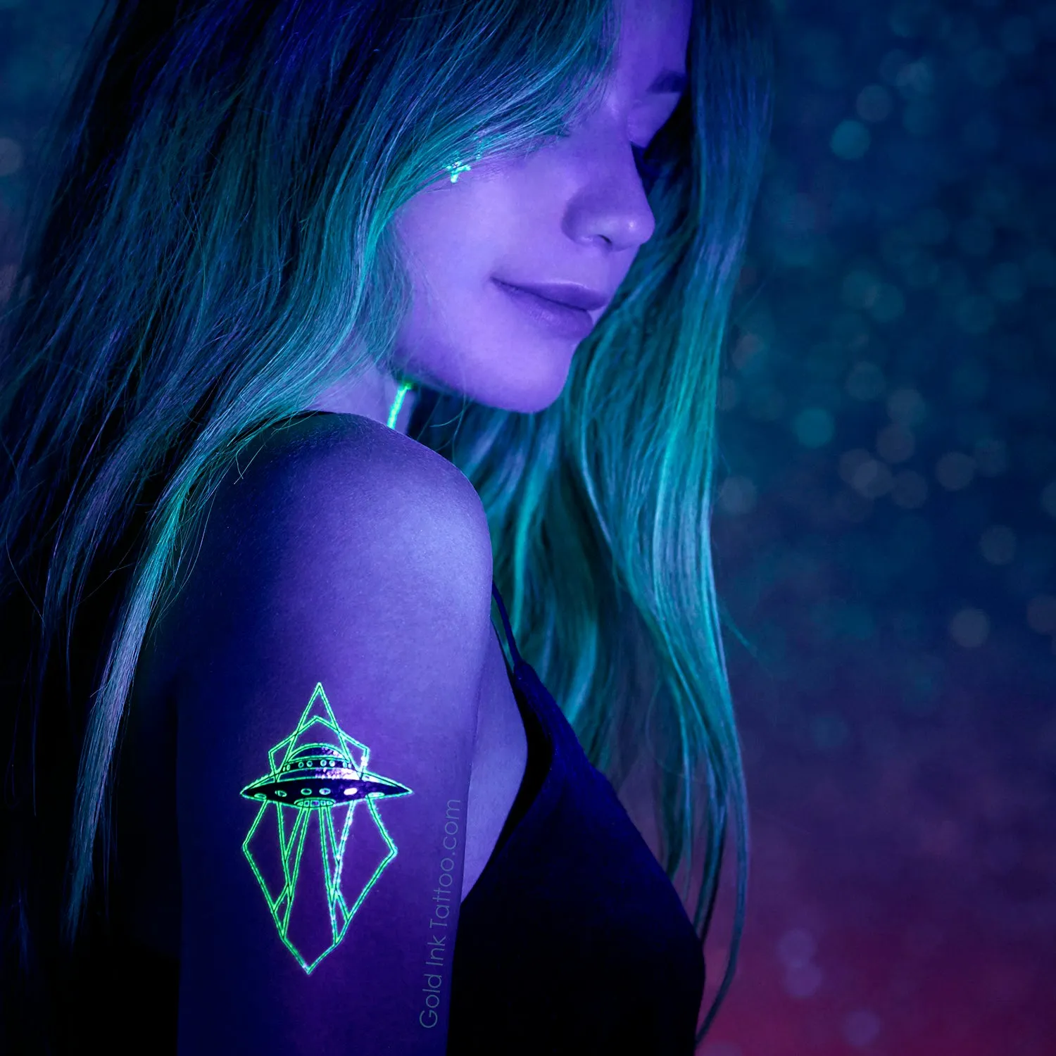 2 PACK UFO Glow-in-dark