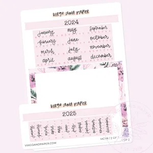 2024 H. Cousin Yearly Calendar Sticker Kit - Imagine Bouquet
