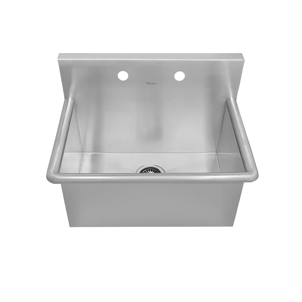 25" Noah's Collection Brushed stainless steel commercial drop-in or wall mount utility sink