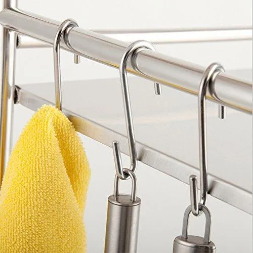 30 Pack Agilenano Heavy Duty S Hooks Pan Pot Holder Rack Hooks Hanging Hangers S Shaped Hooks for Kitchenware Pots Utensils Clothes Bags Towels Plants