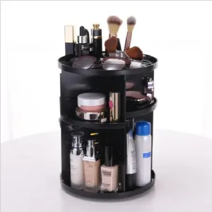 360-degree Rotating Makeup Organizer Box Brush Holder