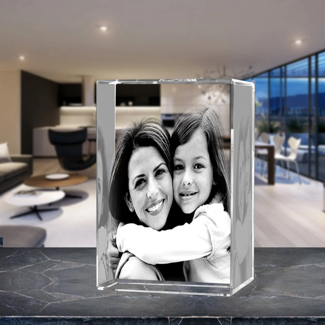 3D Crystal Laser Engraved XXLarge Tower, Laser Engraved with Your Photo, Personalized Photo Gift, 3D Laser Engraved Etched Crystal - 1 Person