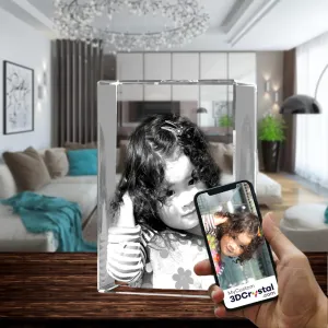 3D Crystal Laser Engraved XXLarge Tower, Laser Engraved with Your Photo, Personalized Photo Gift, 3D Laser Engraved Etched Crystal - 1 Person