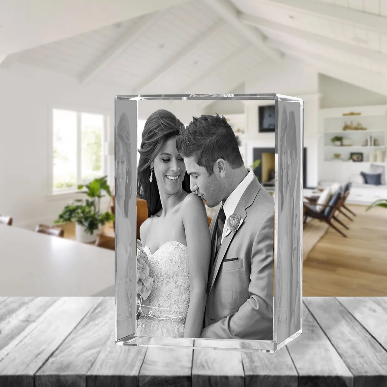 3D Crystal Laser Engraved XXLarge Tower, Laser Engraved with Your Photo, Personalized Photo Gift, 3D Laser Engraved Etched Crystal - 3D Crystal Wedding Collection 7
