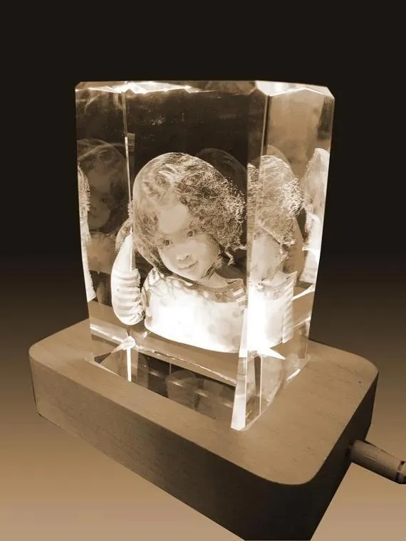 3D Crystal Laser Engraved XXLarge Tower, Laser Engraved with Your Photo, Personalized Photo Gift, 3D Laser Engraved Etched Crystal - 3D Crystal Wedding Collection 7
