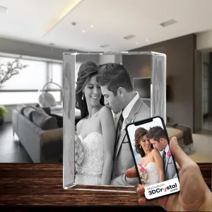 3D Crystal Laser Engraved XXLarge Tower, Laser Engraved with Your Photo, Personalized Photo Gift, 3D Laser Engraved Etched Crystal - 3D Crystal Wedding Collection 7