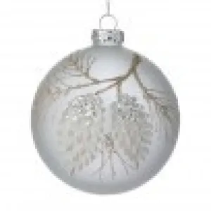4" GLASS JEWEL PINE CONE BALL ORNAMENT