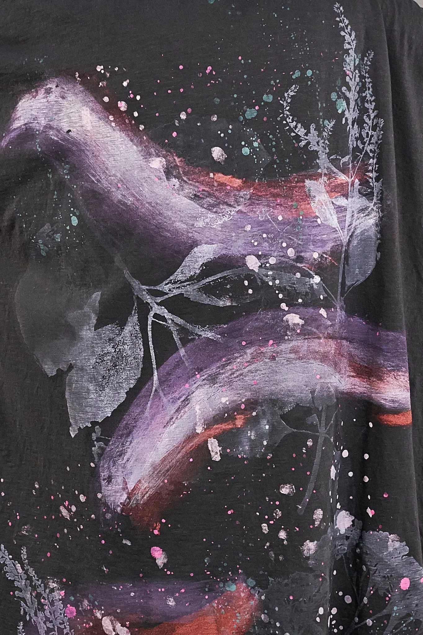 5243 Art Kimono Magpie Black-P