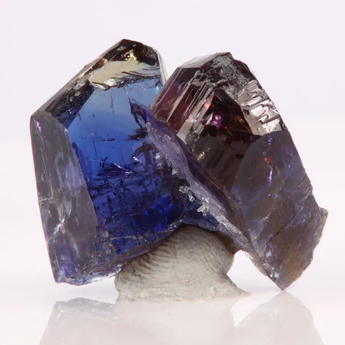 53.30ct Deep Natural Color Duel Tanzanite Crystals