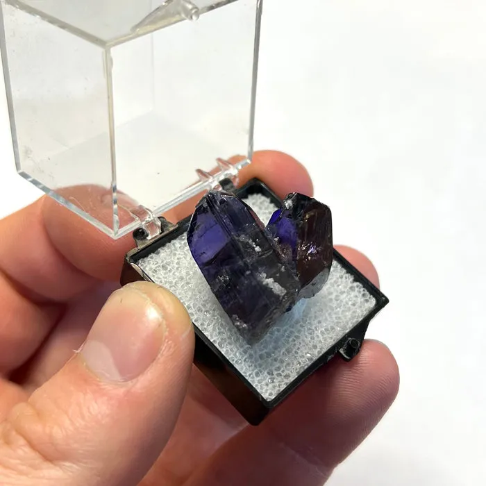 53.30ct Deep Natural Color Duel Tanzanite Crystals