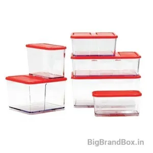6 Piece Set Refrigerator Food Storage Containers