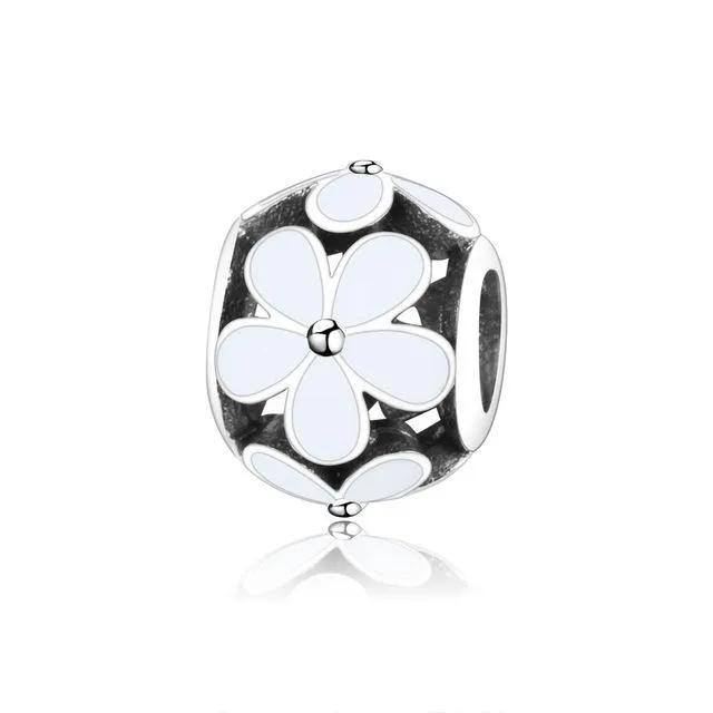 .925 Sterling Silver Pink Red Heart Charm Bead Fit Original Pandora Charm Bracelet