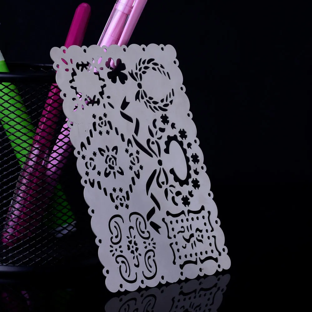About  3 1/3*5 1/8" Stainless Steel bullet journal stencil Tracker Stencil organizer stencil fits pocket, passport and field note 1pcs