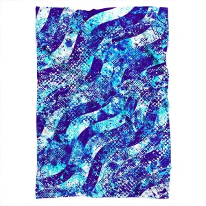 Abstract Blue Waves Blanket