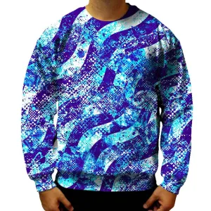 Abstract Blue Waves Sweatshirt