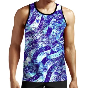 Abstract Blue Waves Tank Top