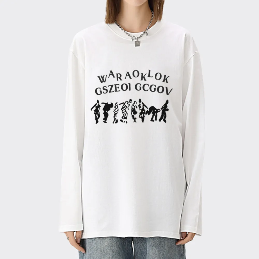 Abstract Crowd Long Sleeve Shirt