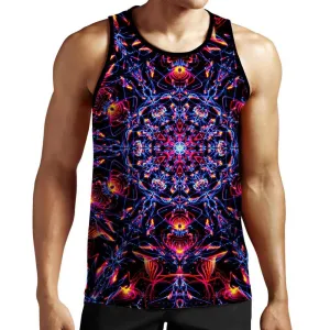 Abstract Design Red Tank Top