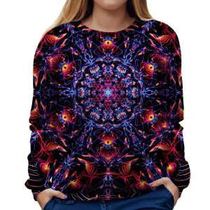 Abstract Design Red Womens Sweatshirt