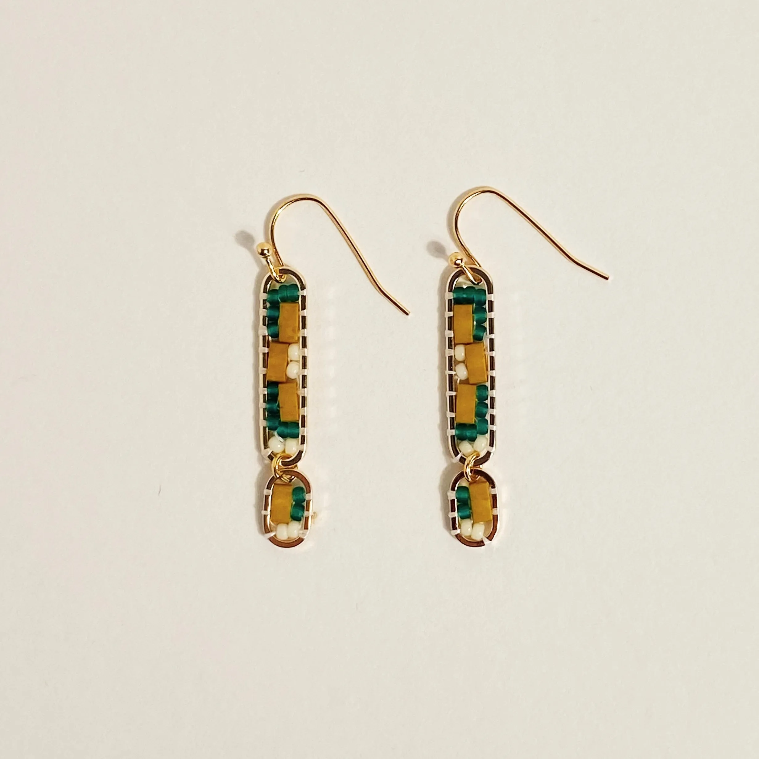 Abstract Earrings in Daisy