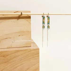 Abstract Earrings in Daisy