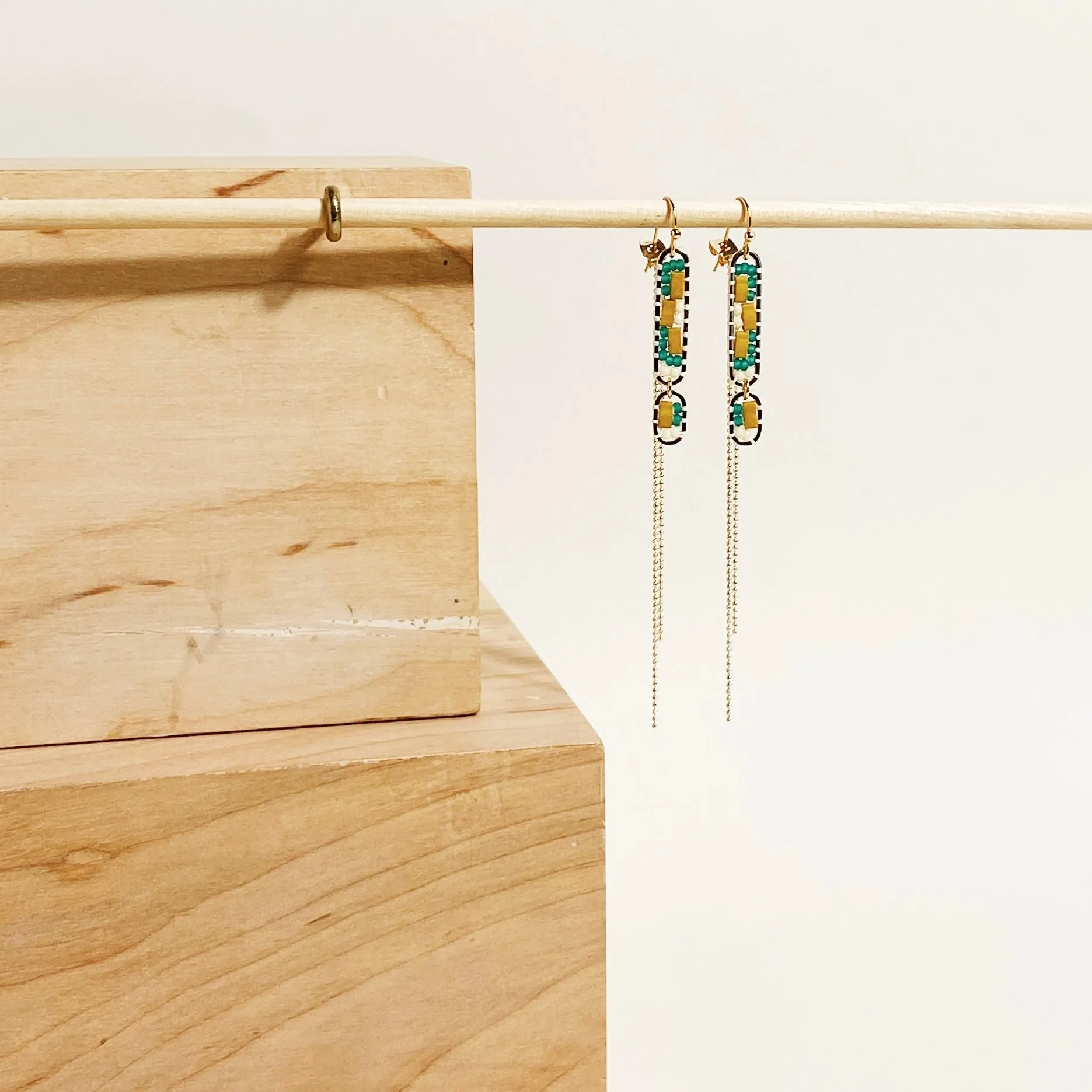 Abstract Earrings in Daisy