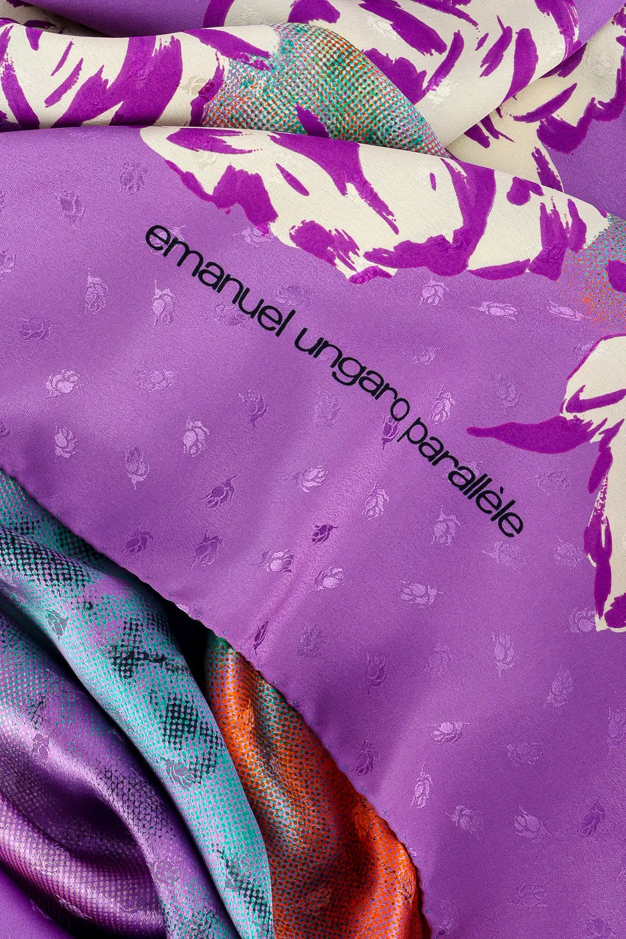 Abstract Floral Silk Scarf