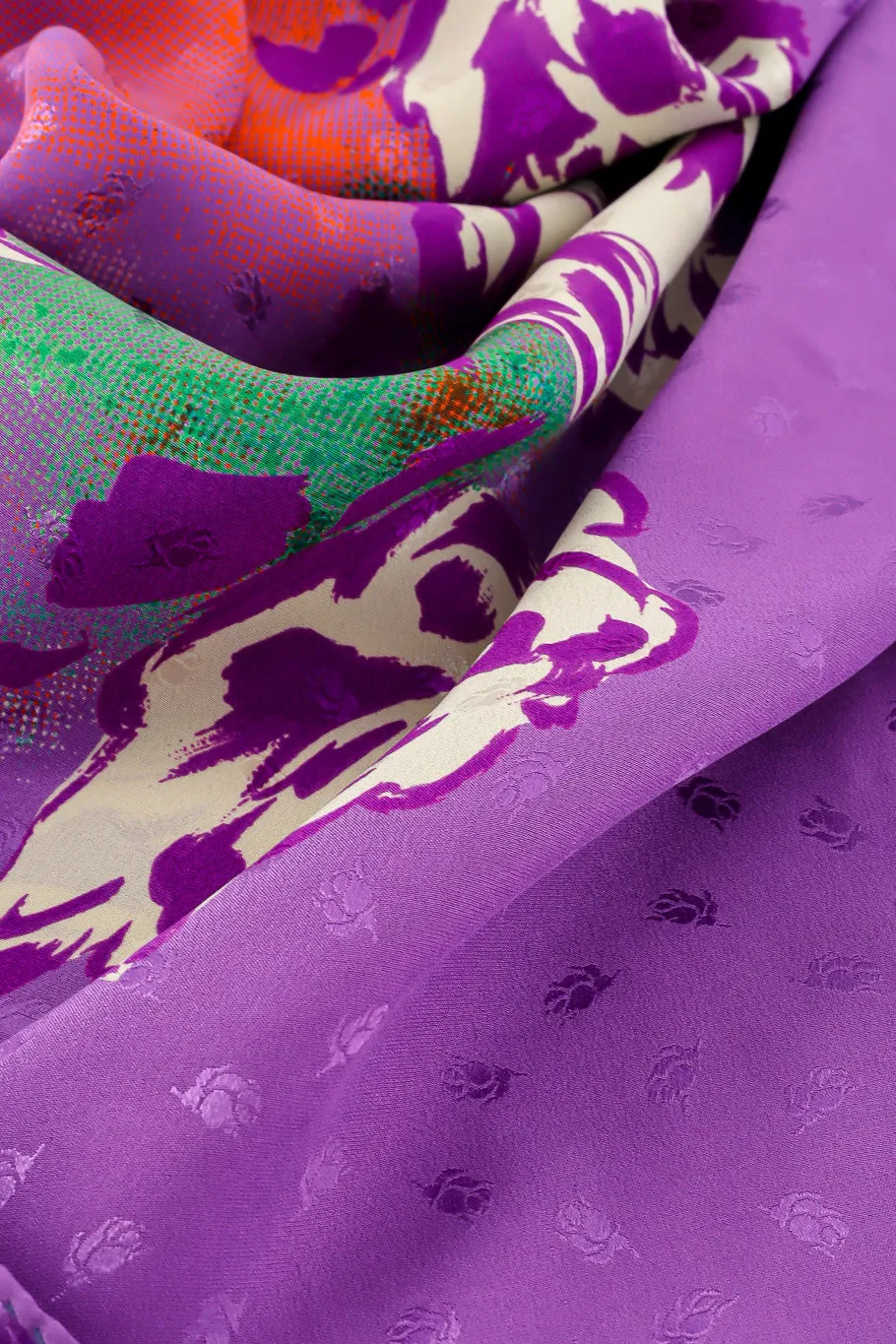 Abstract Floral Silk Scarf