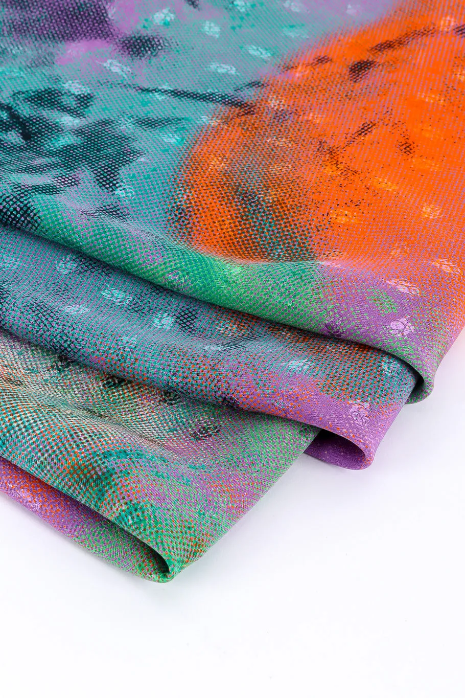 Abstract Floral Silk Scarf