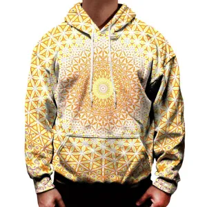 Abstract Flower Yellow Hoodie