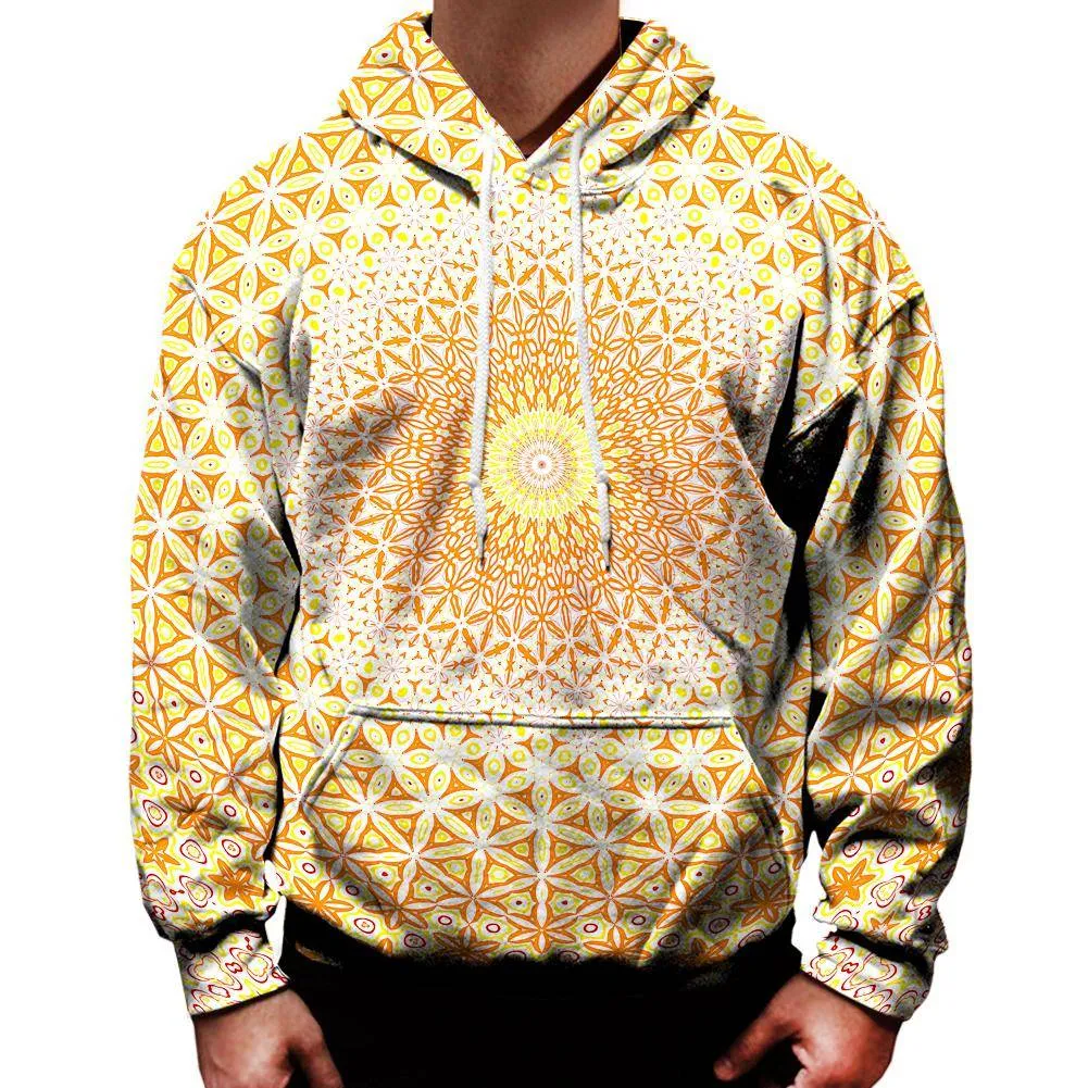 Abstract Flower Yellow Hoodie