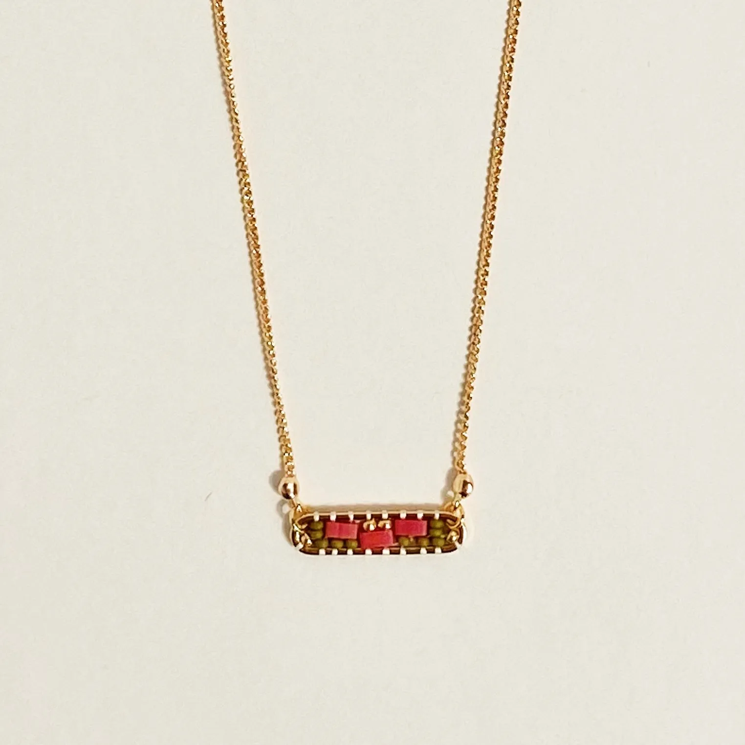 Abstract Necklace in Hibiscus