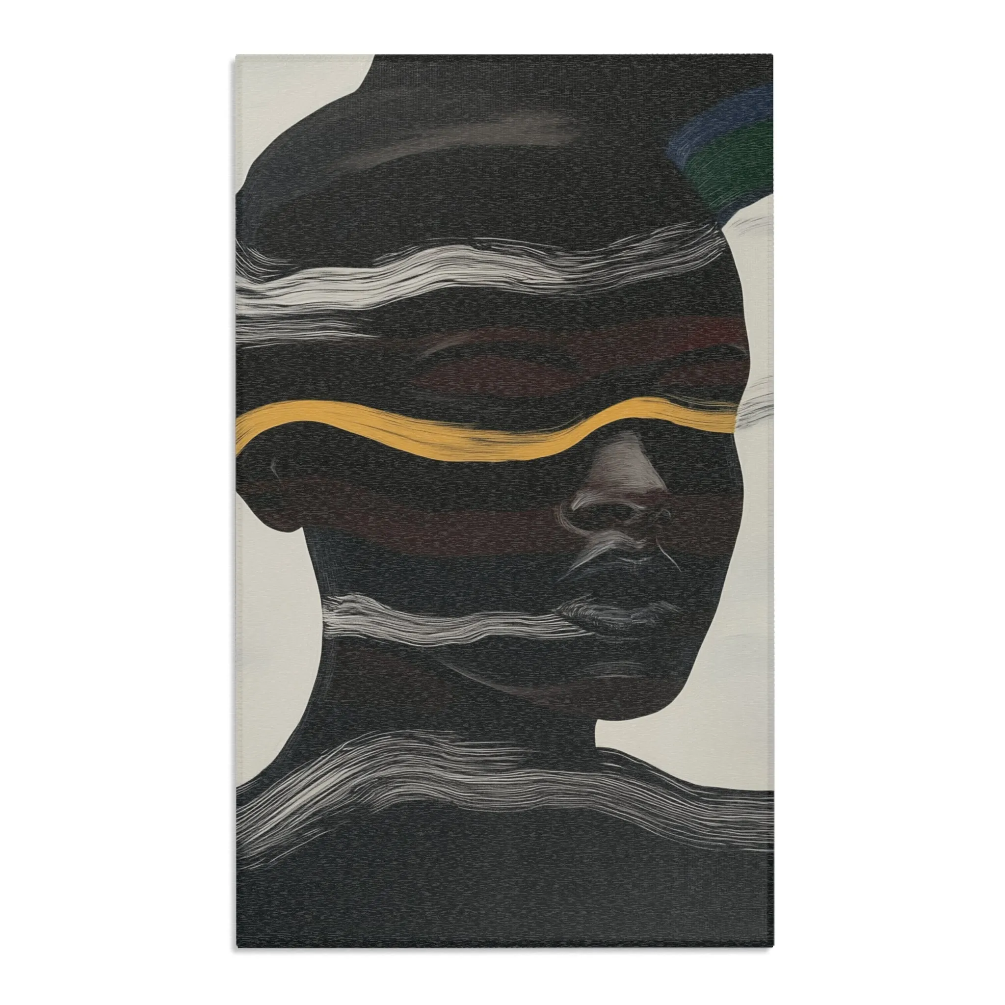 Abstract Noir Striped Elegance Rug