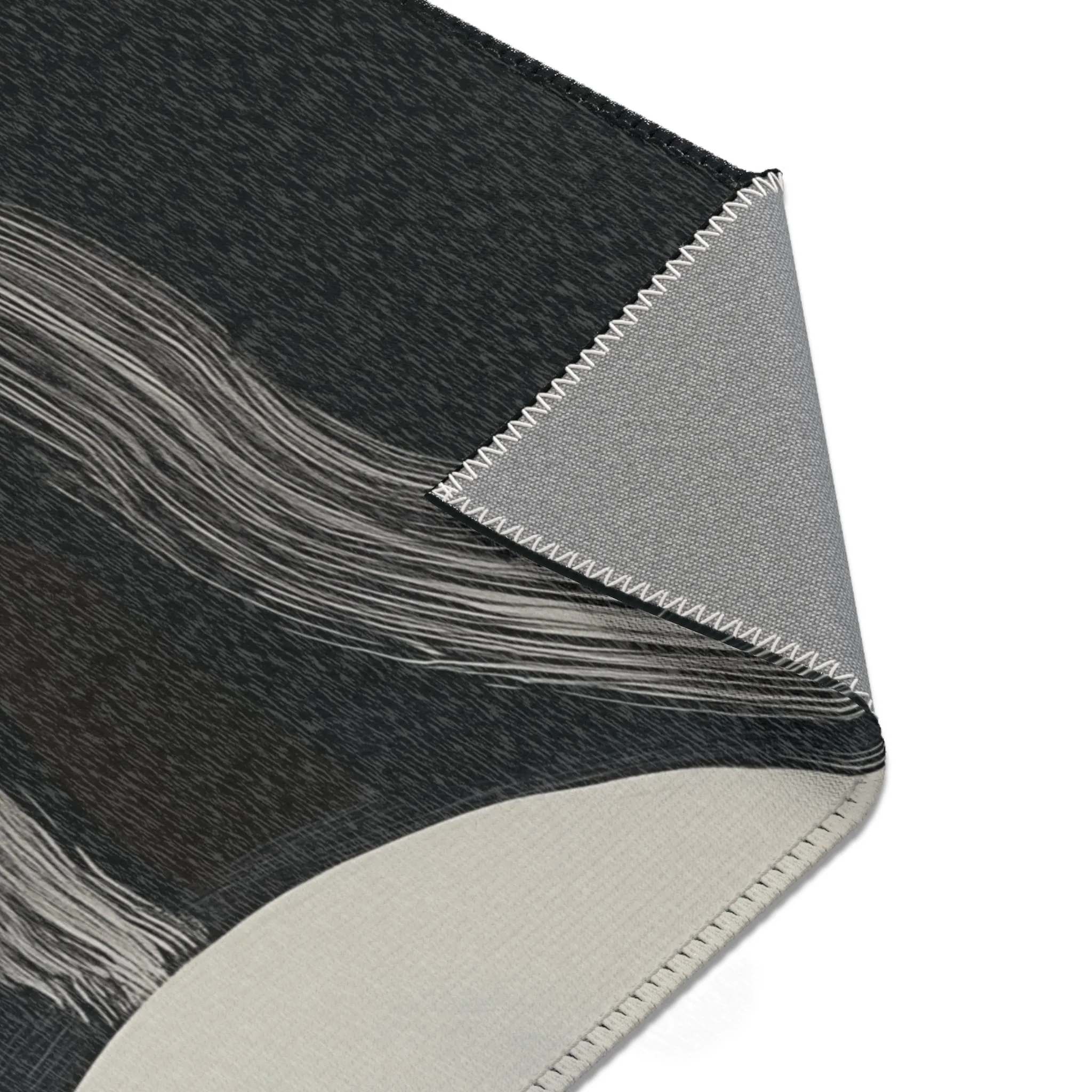 Abstract Noir Striped Elegance Rug